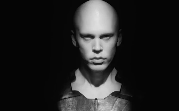 Dune: Part Two themed HD desktop wallpaper featuring a monochrome portrait of a character associated with the actor Austin Butler.