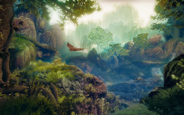 HD wallpaper of The Lord of the Rings: Gollum fantasy game landscape for desktop background.