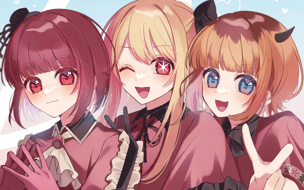 Mem-Cho (Oshi no Ko) Ruby Hoshino Kana Arima Anime Oshi no Ko HD Desktop Wallpaper | Background Image