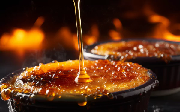 Delicious Crème Brûlée HD Wallpaper for Dessert Lovers