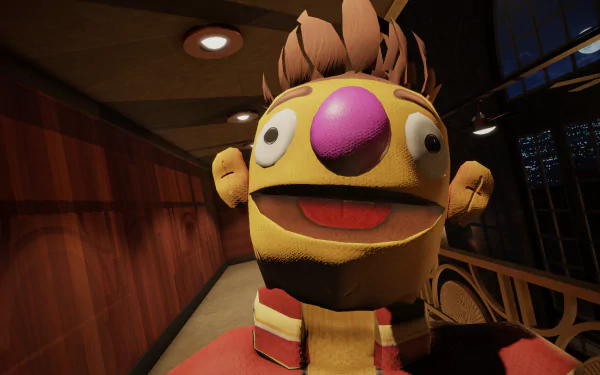 Colorful cartoon character wallpaper from My Friendly Neighborhood series, featuring a whimsical puppet-like figure in HD for desktop background.