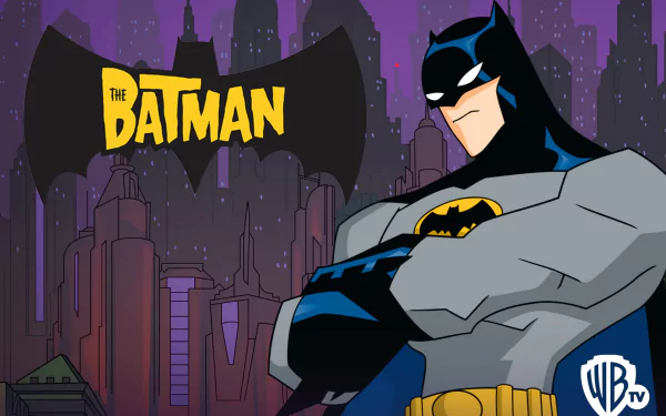 A high-definition desktop wallpaper featuring characters from The Batman TV show in a dramatic and dynamic scene.