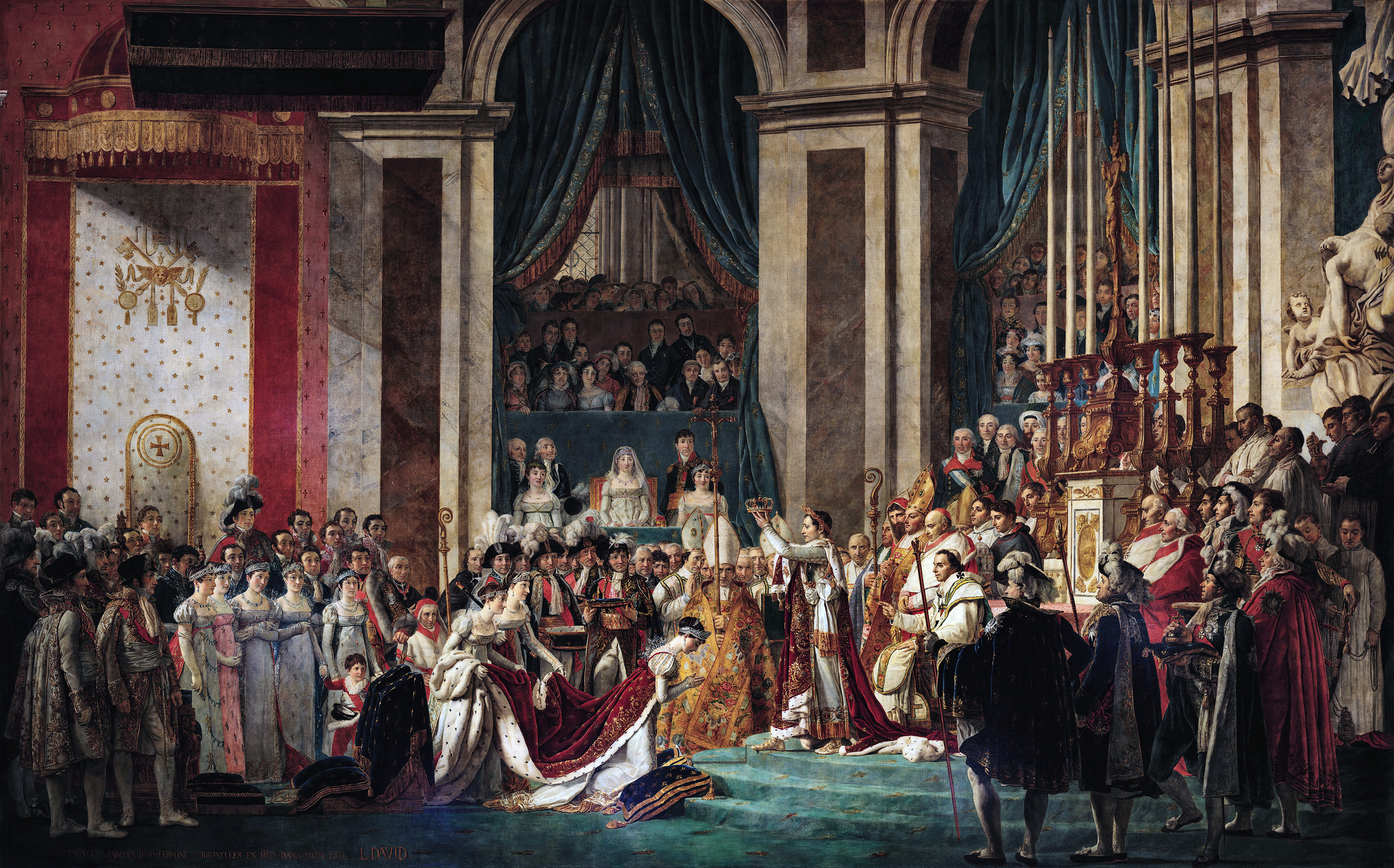 Jacques-Louis David - The Coronation of Napoleon & the Coronation of Josephine at Notre Dame by Jacques-Louis David