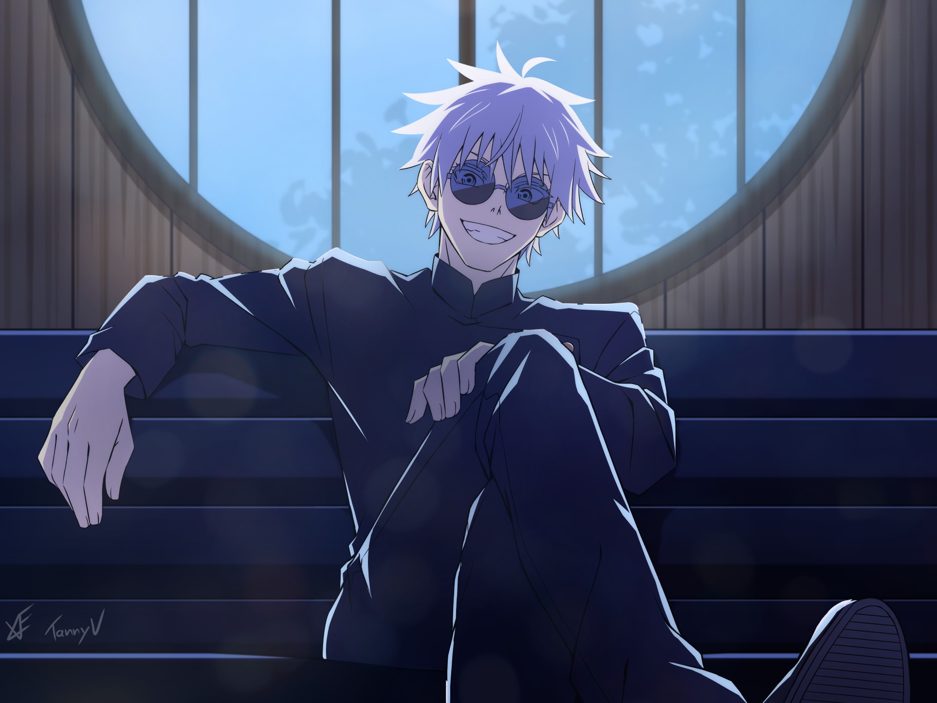 Satoru Gojo HD Wallpaper from Jujutsu Kaisen Anime by TannyV