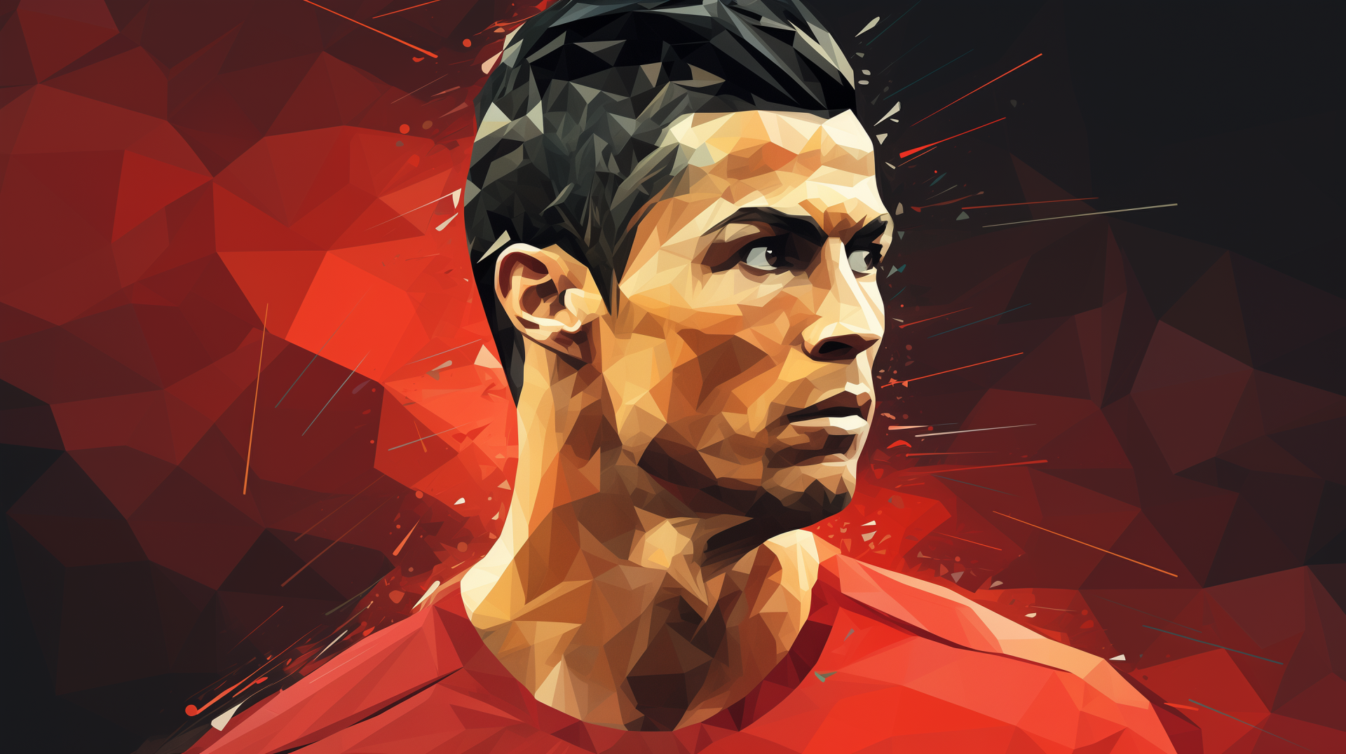 Cristiano Ronaldo Geometric Art HD Wallpaper by patrika