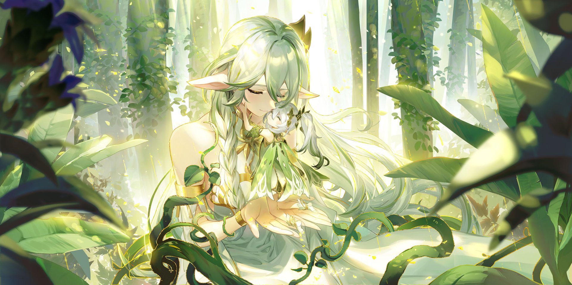 Download Nahida (Genshin Impact) Greater Lord Rukkhadevata Video Game Genshin Impact HD Wallpaper by Dr.K战斗中