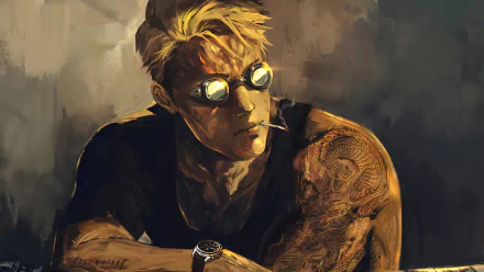 HD desktop wallpaper featuring Kento Nanami from Jujutsu Kaisen anime series.