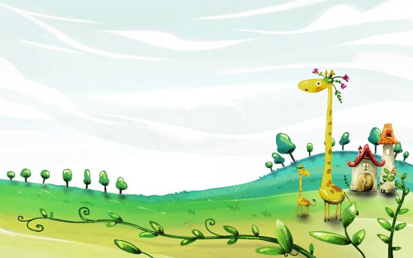 Animal Artistic Giraffe HD Wallpaper | Background Image