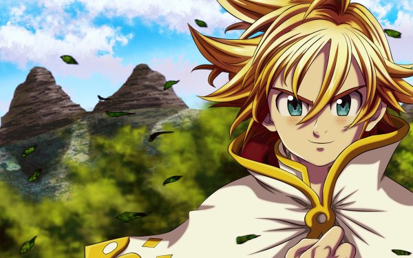 HD Wallpaper of Meliodas from The Seven Deadly Sins anime with scenic background for desktop.