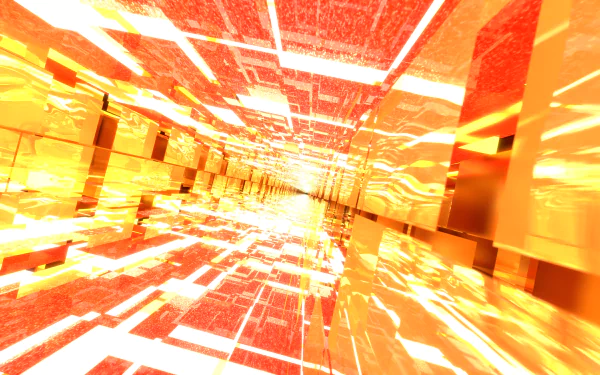  Fiery Orange Glass Tunnels