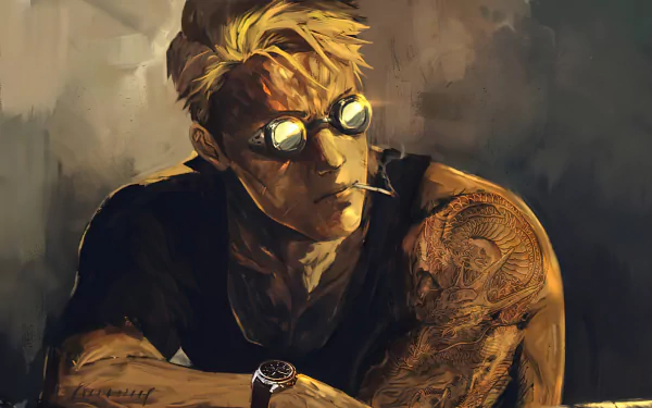 HD desktop wallpaper featuring Kento Nanami from Jujutsu Kaisen anime series.