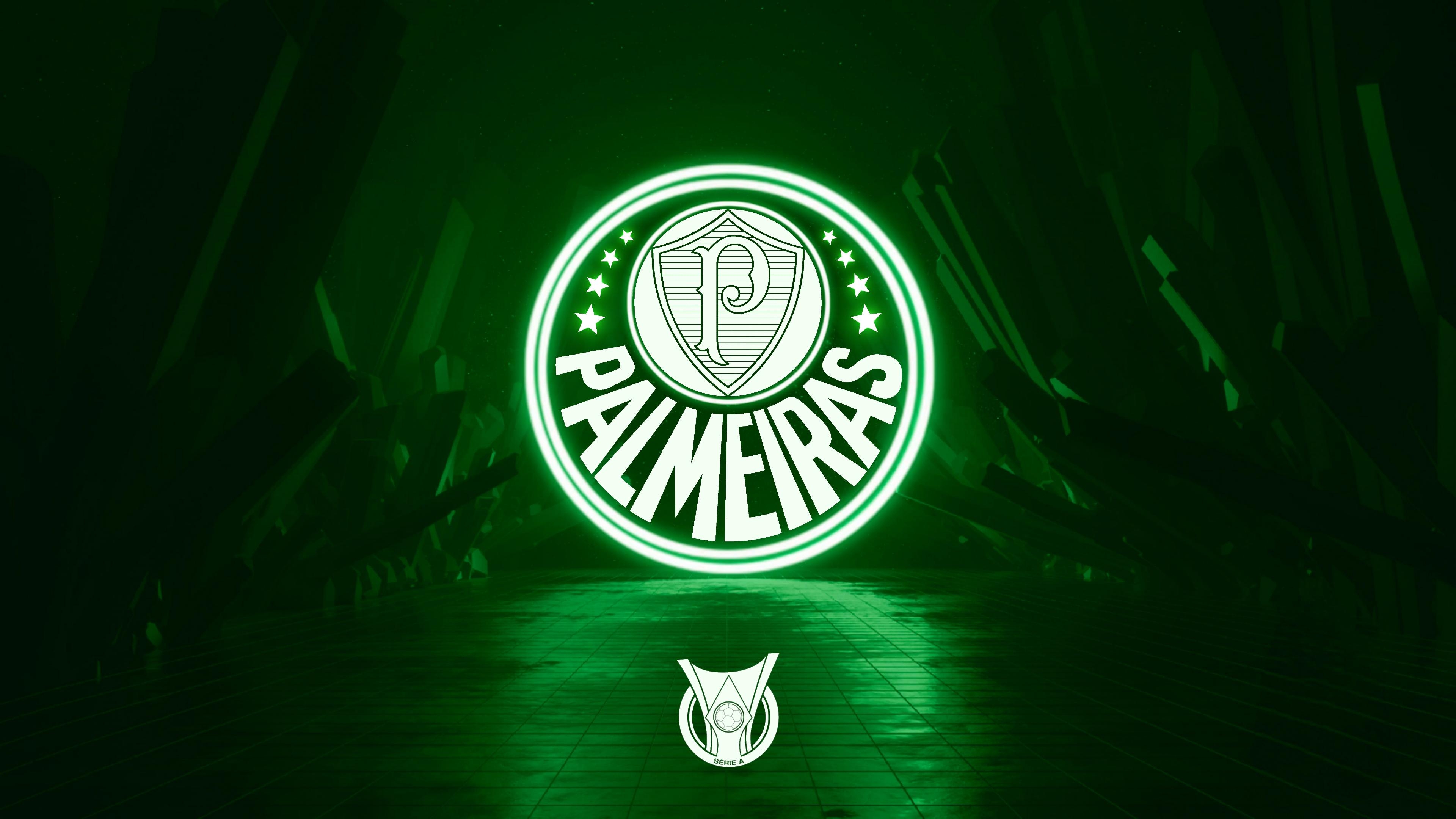 Sociedade Esportiva Palmeiras HD desktop wallpaper and background featuring the team logo and colors in an artistic design.