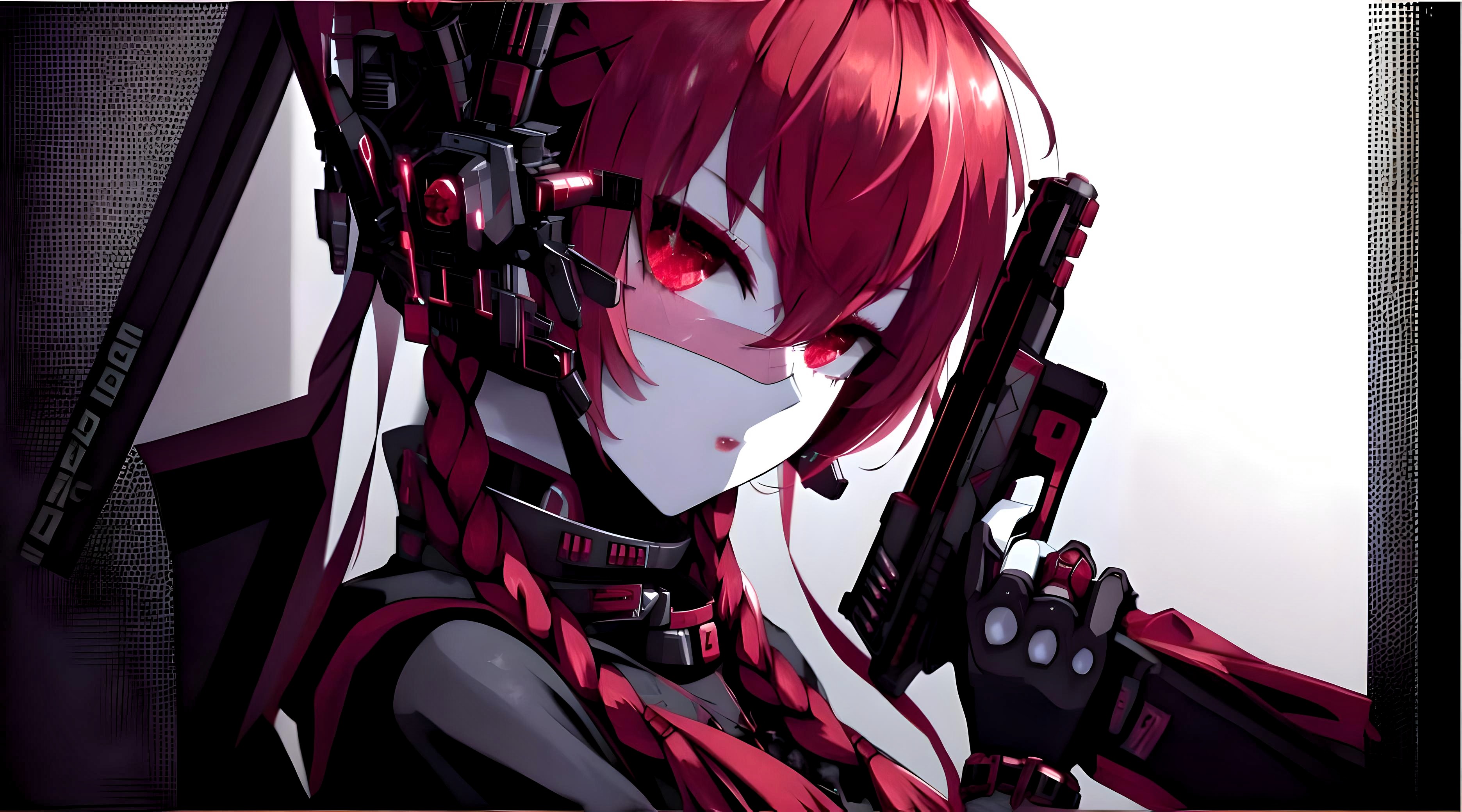 Download AI Art Cyberpunk Anime Girl Anime Girl HD Wallpaper by Gsus99