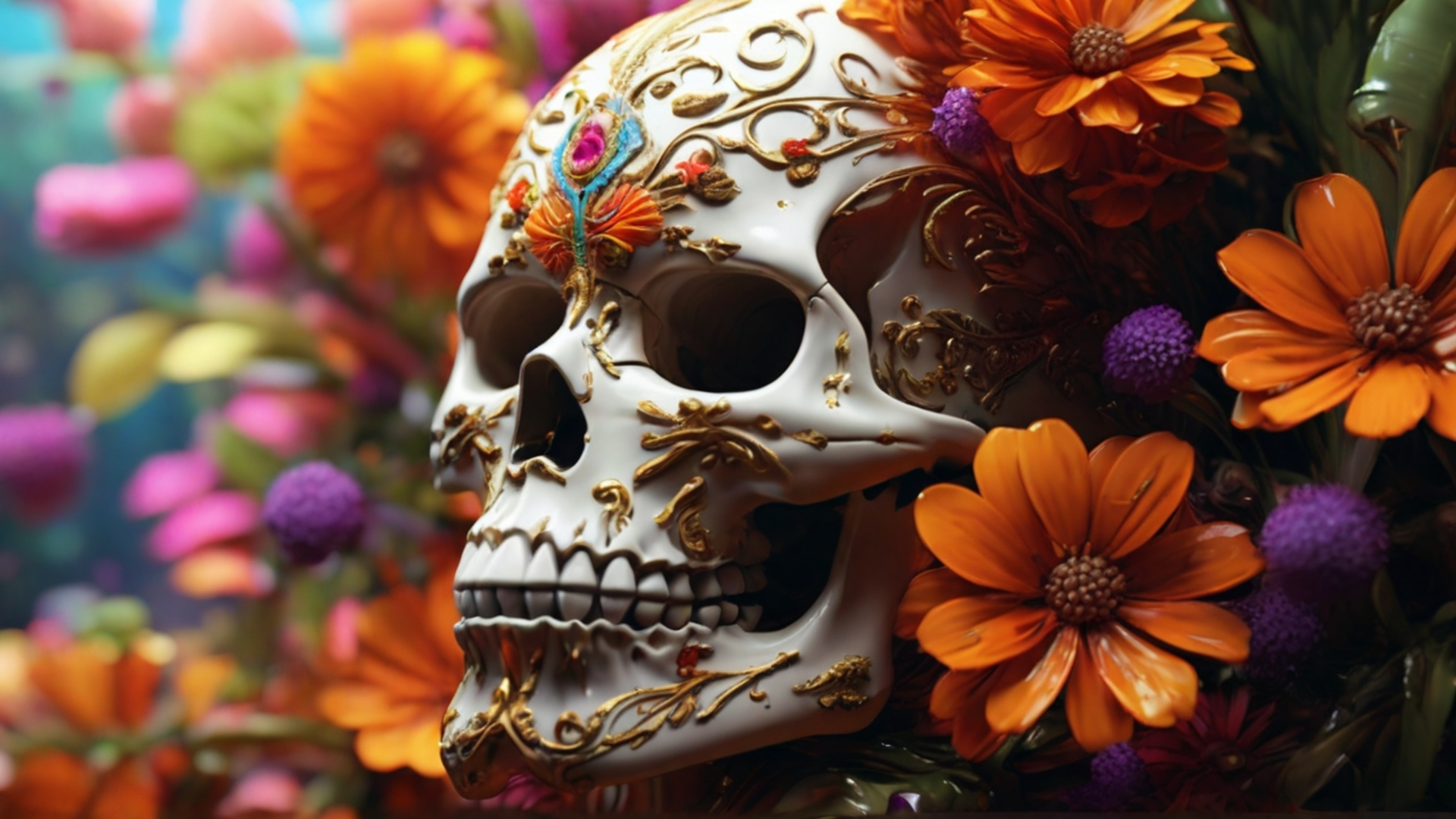 Decorated Skull by AnimeHead