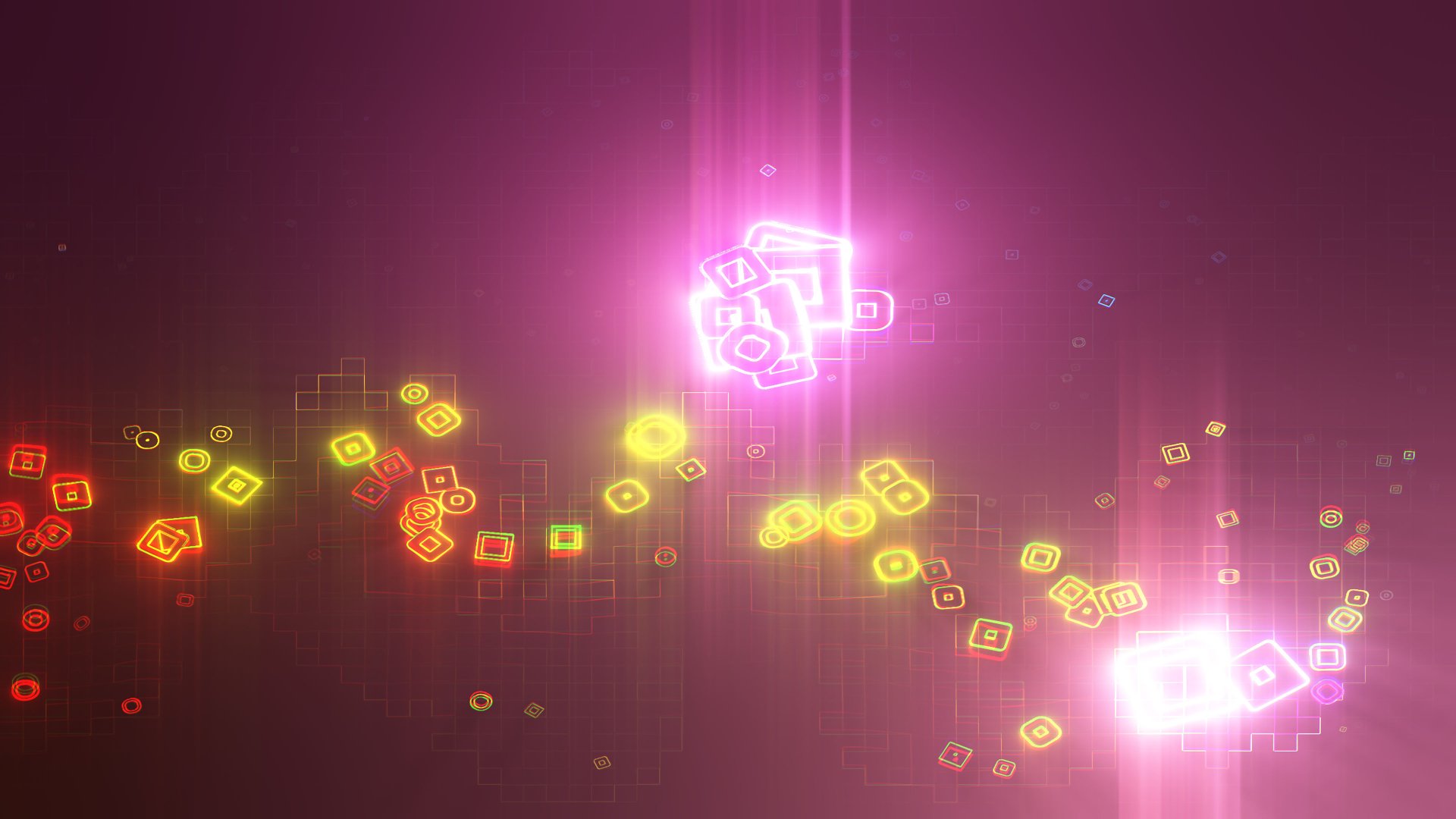 Geometry Rush of Yellow and Purple by Dr-Pen