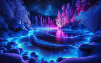 Blue Twilight on the lake Desktop wallpapers 1024x1024