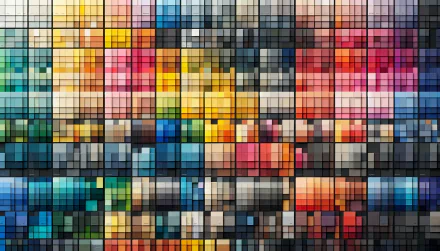 Colorful mosaic tile pattern HD desktop wallpaper with diverse color palette for background.