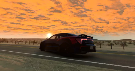  BeamNG.drive car in Sunset