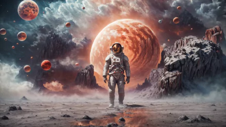  Astronaut On an Alien Planet