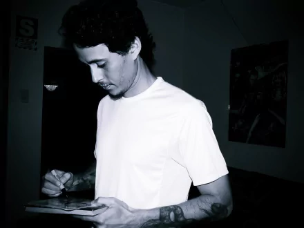 HD desktop wallpaper featuring a monochrome image tagged with music and Canserbero, suitable as a background.