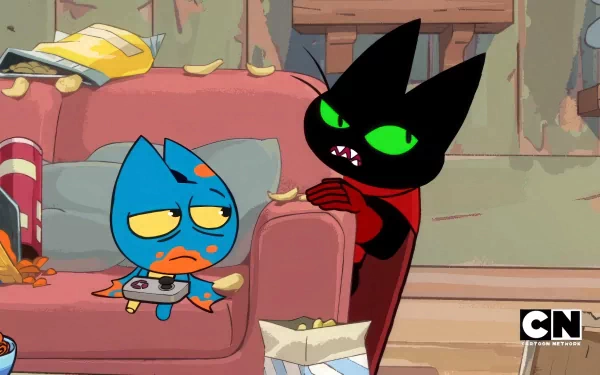 Mao Mao and Adorabat from 'Mao Mao: Heroes of Pure Heart' cartoon in a HD wallpaper for desktop background.