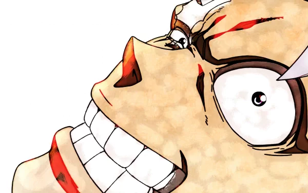 HD wallpaper featuring Andy from Undead Unluck, displaying a close-up of his intense, smiling face.