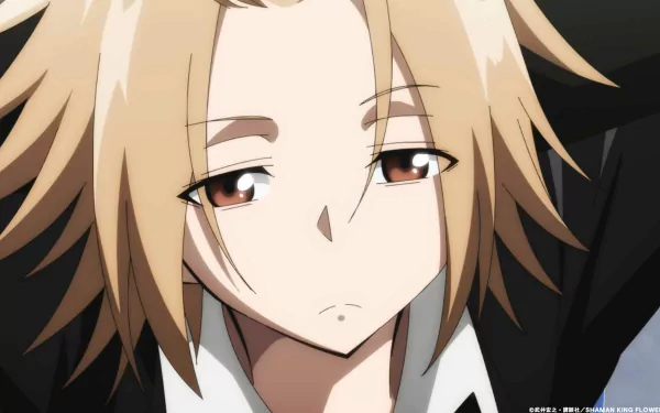 HD anime wallpaper featuring a close-up of a character from Shaman King Flowers.