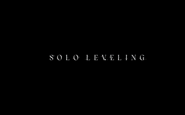 Anime Solo Leveling HD desktop wallpaper with title text on a dark background.