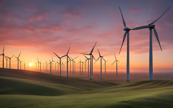  sunset windfarm bliss