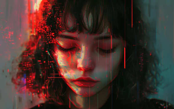 HD Sad Lofi Girl Wallpaper - Melancholic Moments by robokoboto