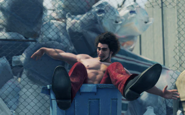 Yakuza: Like a Dragon game character action scene HD desktop wallpaper and background.