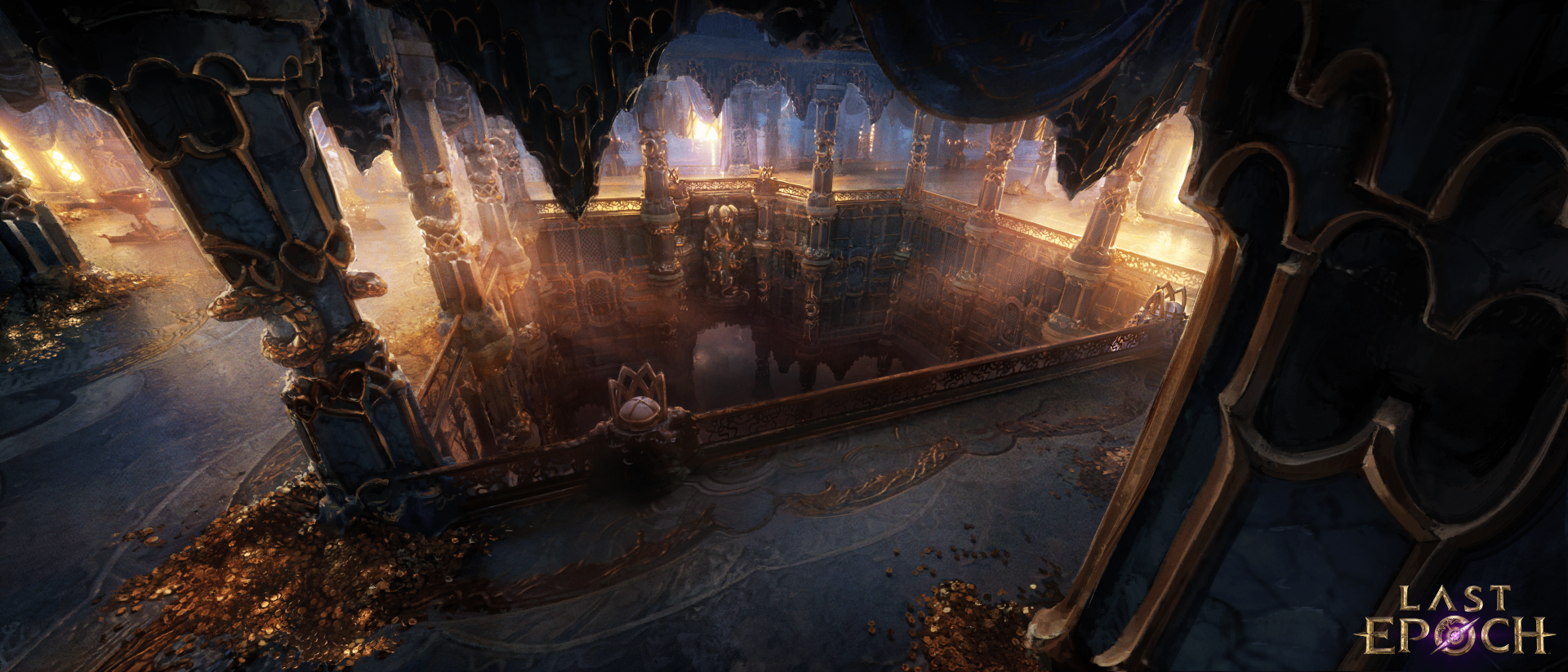 HD desktop wallpaper featuring a captivating scene from the video game Last Epoch with detailed fantasy architecture.