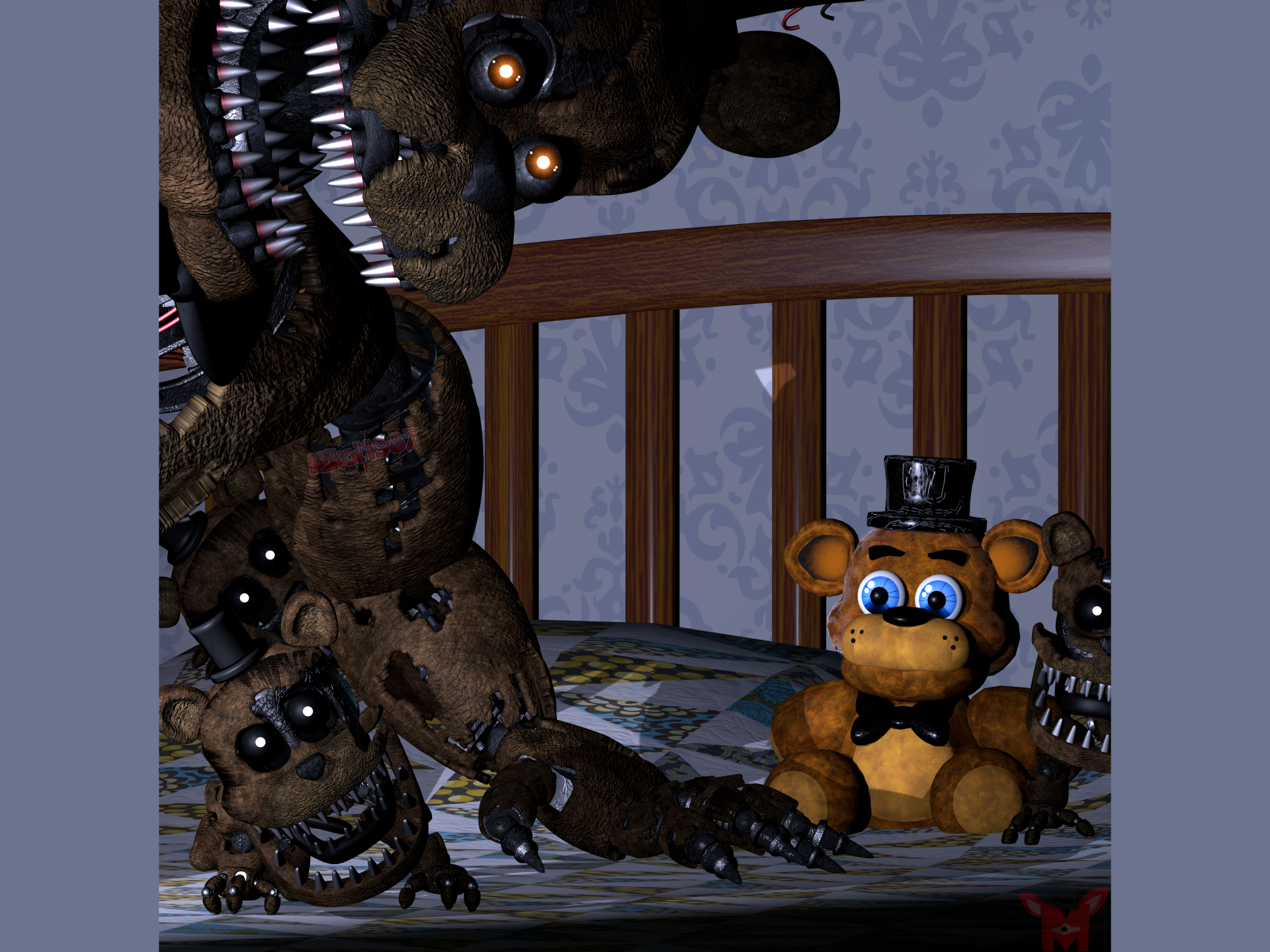 Five Nights at Freddy's 4 — Nightmarish Nursery (5K Ultra HD Wallpaper ...