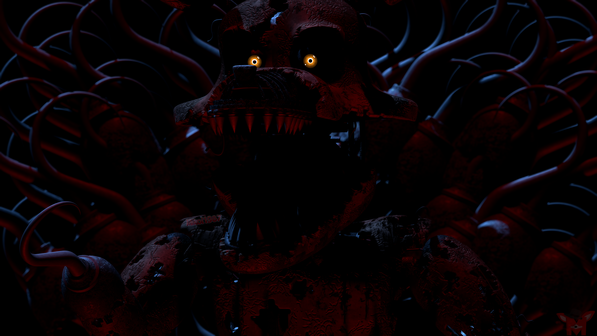 Download Nightmare Foxy (Five Nights At Freddy's) Video Game Five Nights At Freddy's 4 Five Nights At Freddy's 8k Ultra HD Wallpaper by Mikol1987