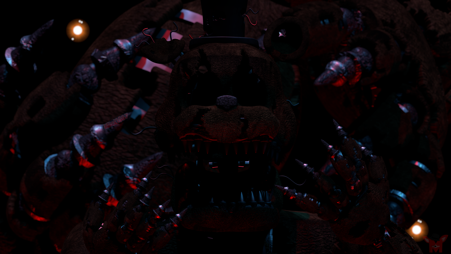 Download Nightmare Freddy (Five Nights At Freddy's) Video Game Five Nights At Freddy's 4 Five Nights At Freddy's 8k Ultra HD Wallpaper by Mikol1987