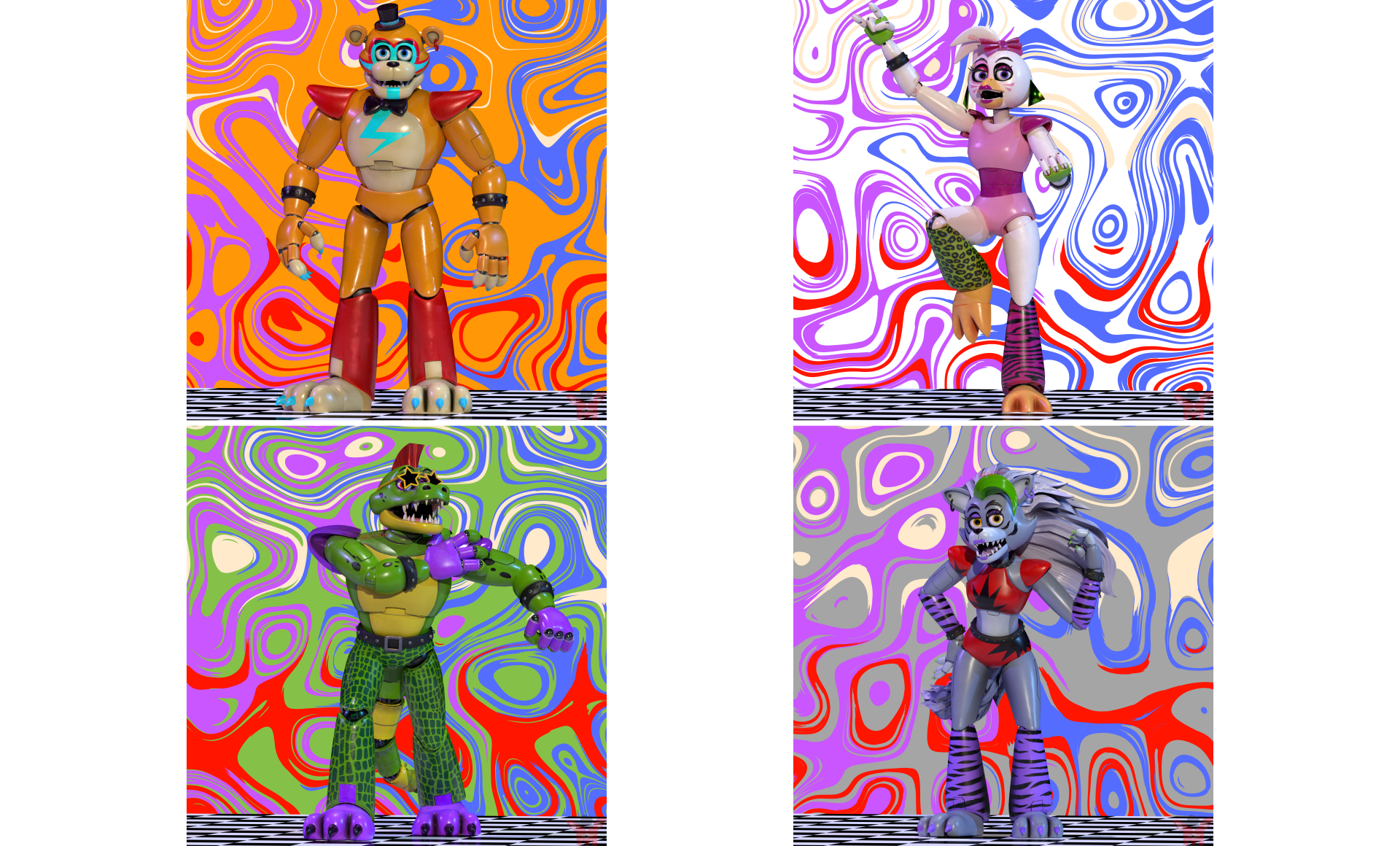 Download Glamrock Freddy (Five Nights At Freddy's) Roxanne Wolf (Five Nights At Freddy's) Video Game Five Nights At Freddy's: Security Breach Five Nights At Freddy's 8k Ultra HD Wallpaper by Mikol1987