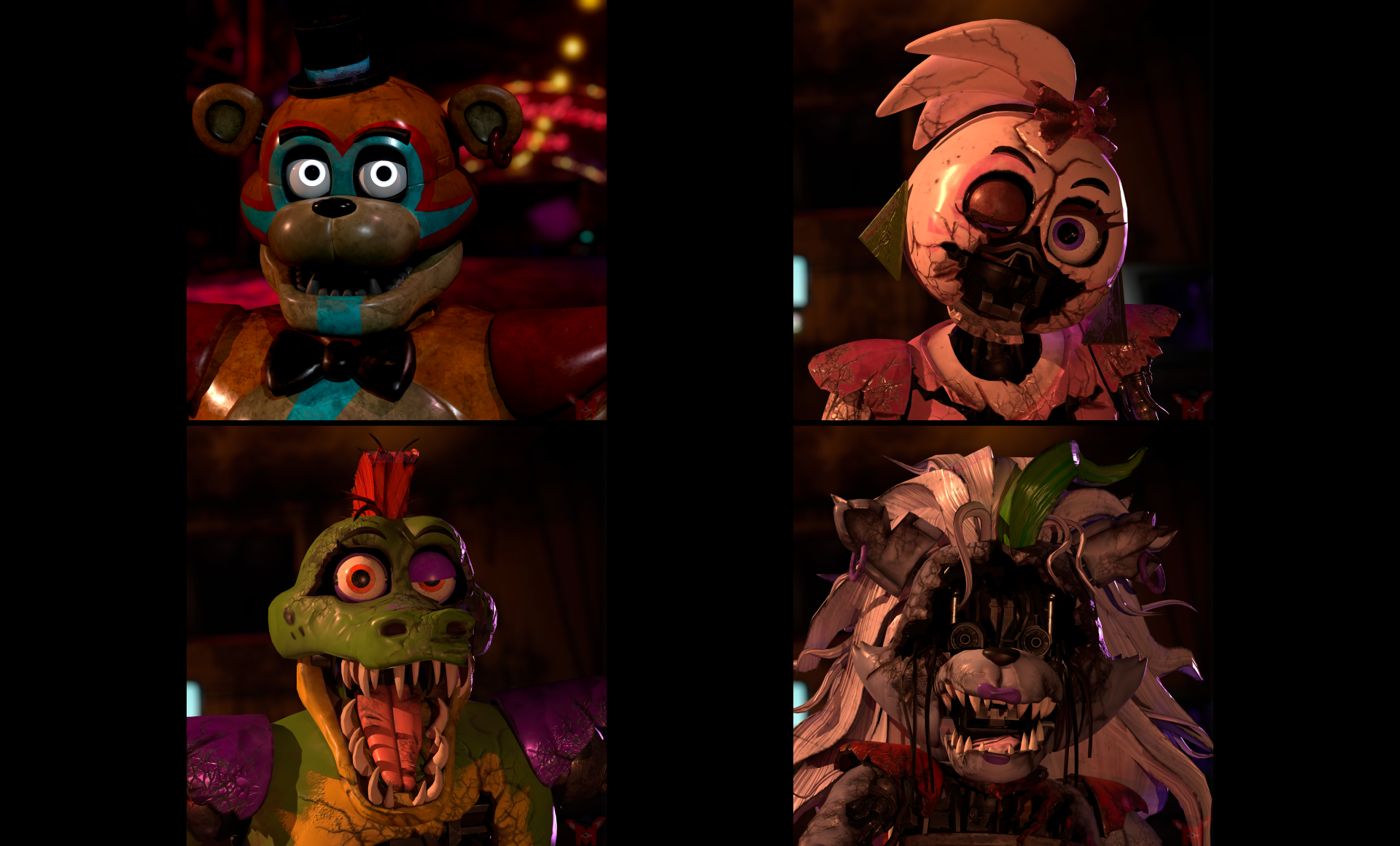 Download Glamrock Freddy (Five Nights At Freddy's) Roxanne Wolf (Five Nights At Freddy's) Video Game Five Nights At Freddy's: Security Breach Five Nights At Freddy's 8k Ultra HD Wallpaper by Mikol1987