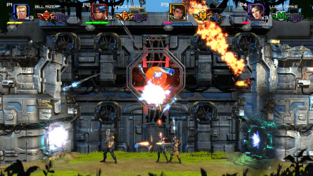 HD wallpaper of Contra: Operation C gameplay, featuring characters and action-packed scene for desktop background.