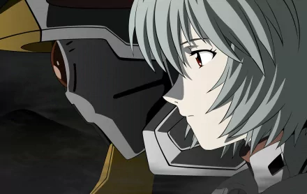 HD PC desktop wallpaper featuring Rei Ayanami from Evangelion: 1.0 You Are (Not) Alone, alongside Evangelion Unit-00 in an anime scene.