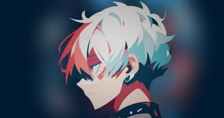 Shoto Todoroki from My Hero Academia depicted in a high-definition desktop wallpaper and background.