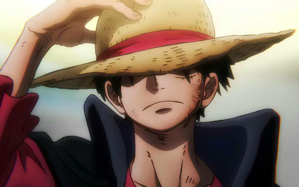 Monkey D. Luffy from One Piece Episode 1015 wearing his signature straw hat, shown in a detailed 4K Ultra HD anime wallpaper background.
