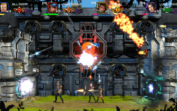 HD wallpaper of Contra: Operation C gameplay, featuring characters and action-packed scene for desktop background.