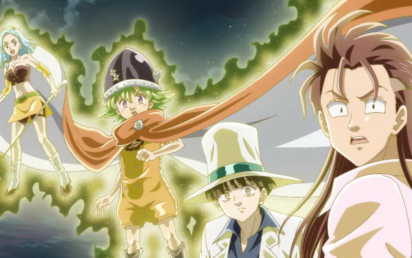 HD wallpaper featuring characters from The Seven Deadly Sins: Four Knights of the Apocalypse anime series for desktop background.