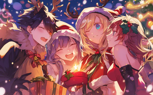 Download Anime Christmas Anime Christmas HD Wallpaper