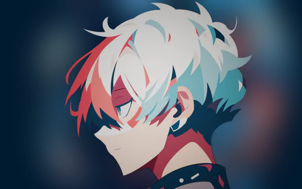 Shoto Todoroki from My Hero Academia depicted in a high-definition desktop wallpaper and background.