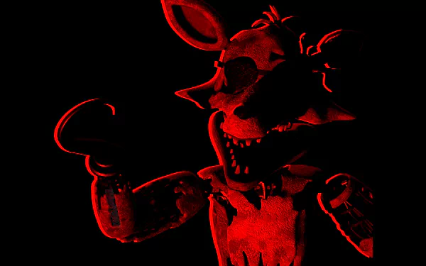 A dark, red-lit animatronic character from Five Nights at Freddy's 2, showcased in a high-resolution 4K Ultra HD PC desktop wallpaper.