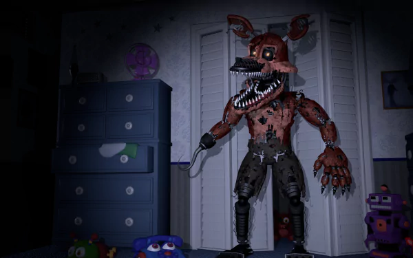 Nightmare Foxy (Five Nights at Freddy's) video game Five Nights at Freddy's 4 Five Nights at Freddy's HD Desktop Wallpaper | Background Image