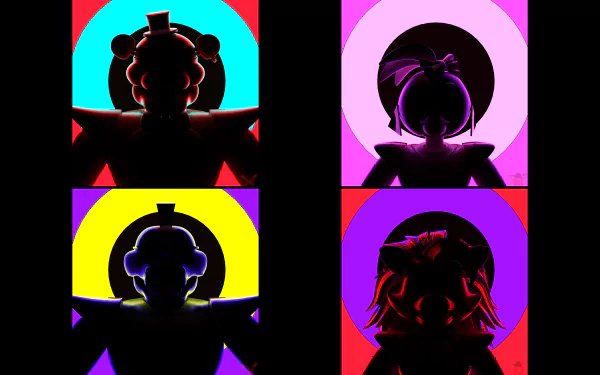 Glamrock Freddy (Five Nights at Freddy's) Roxanne Wolf (Five Nights at Freddy's) video game Five Nights at Freddy's: Security Breach Five Nights at Freddy's HD Desktop Wallpaper | Background Image