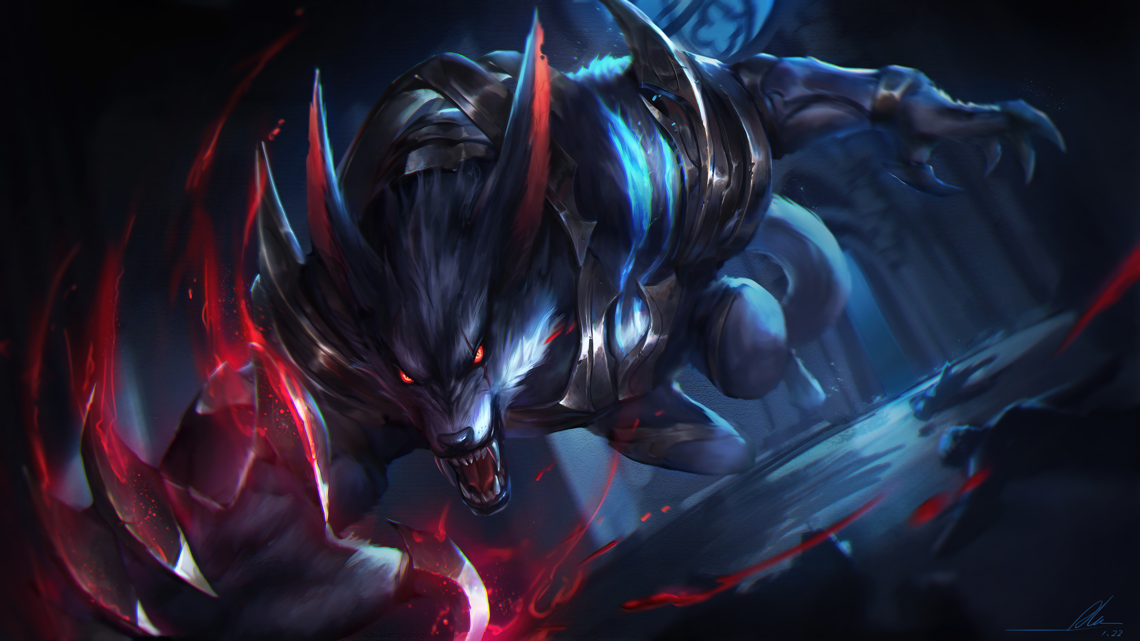 Warwick Unleashed: League of Legends 4K Ultra HD Wallpaper by Alov