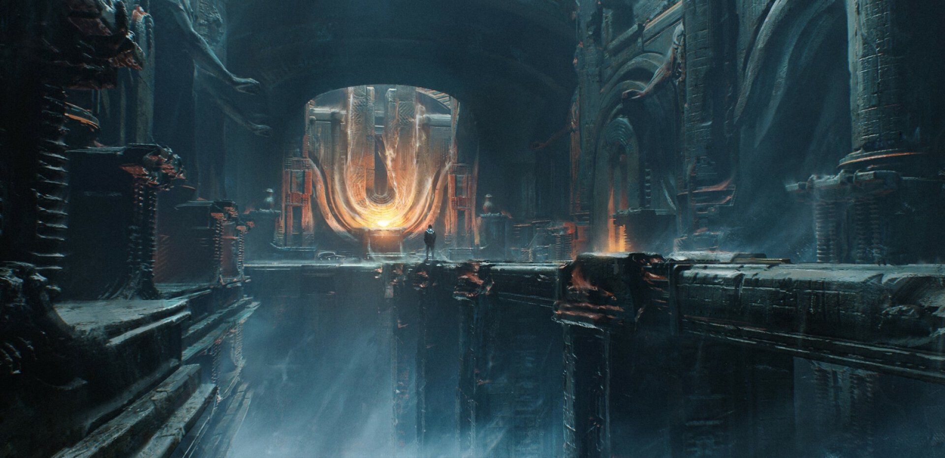 Download Fantasy Ruin Warrior Fantasy Warrior HD Wallpaper by Mark Kolobaev